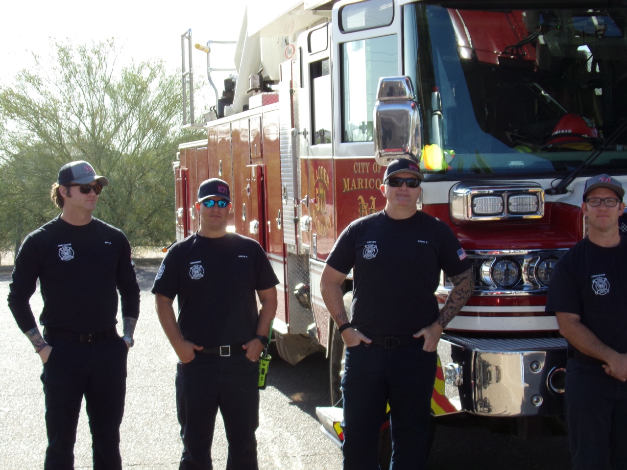 Maricopa Fire Department crew for ladder truck